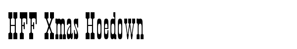 HFF Xmas Hoedown font preview